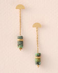 Stone Meteor Thread/Jacket Earring