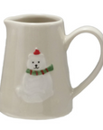 Stoneware Creamer Embossed/Holiday Animals