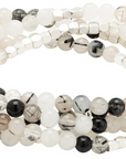 Stone Wrap Bracelet/Necklace (Tourmalinated Quartz/Silver)
