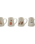 Stoneware Creamer Embossed/Holiday Animals