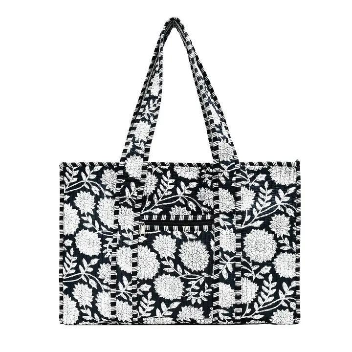 Large Block Print Tote Bag