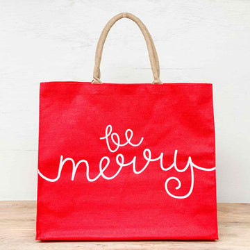 Be Merry Carry All Tote Red/White