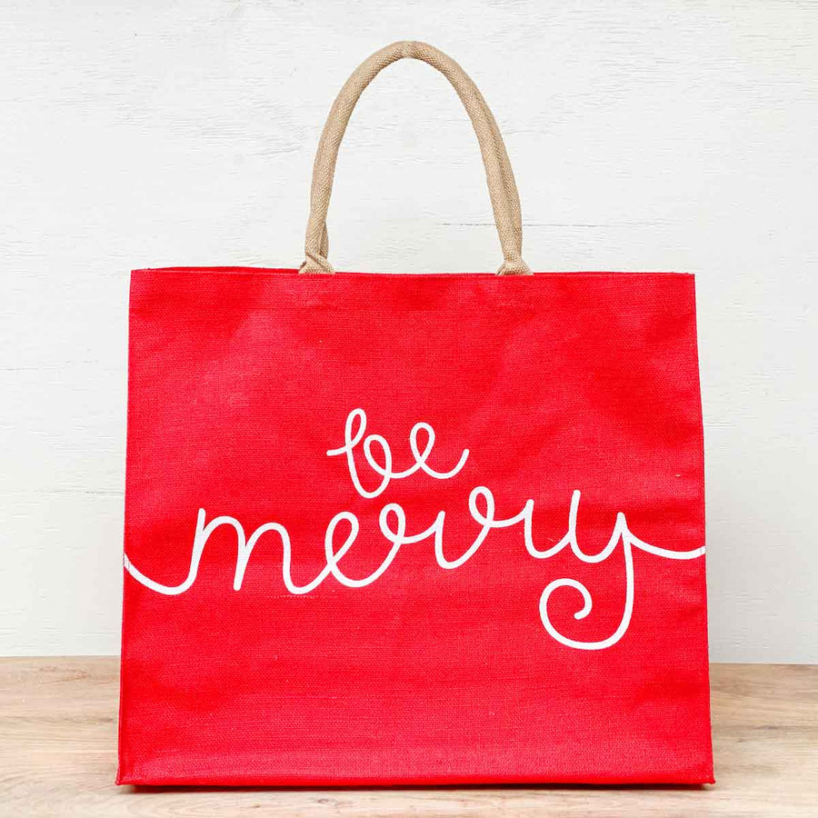 Be Merry Carry All Tote Red/White