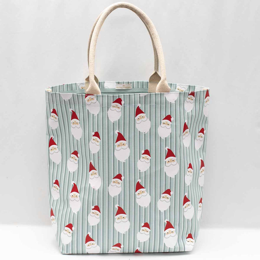 Jolly Santa Tote Misty Blue