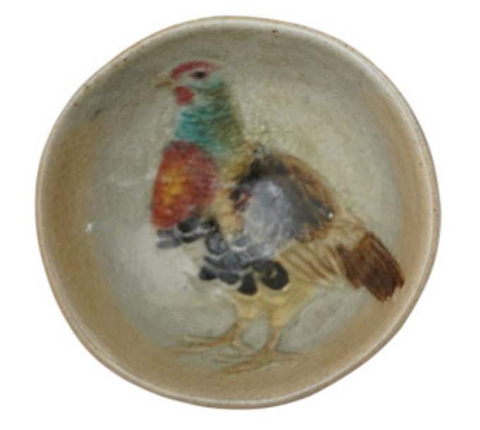 Stoneware Dish w/ Animal
