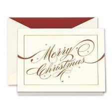 Ecru Ribbon Merry Christmas Notecard KN900762V