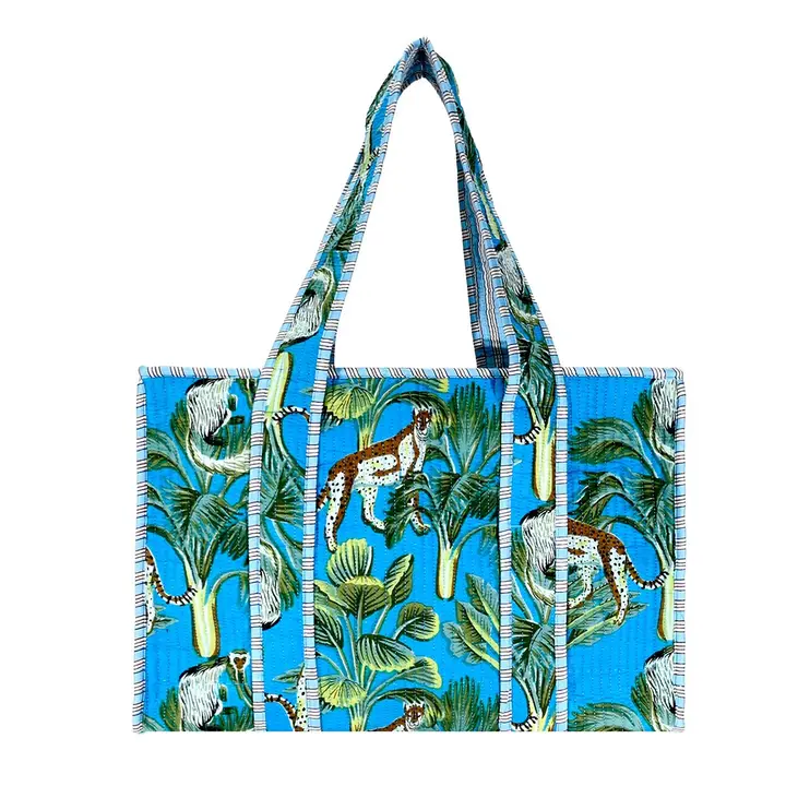 Small Block Print Tote Bag