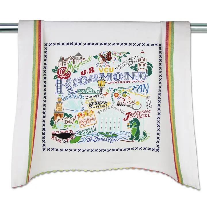 Embroidered Richmond Tea Towel
