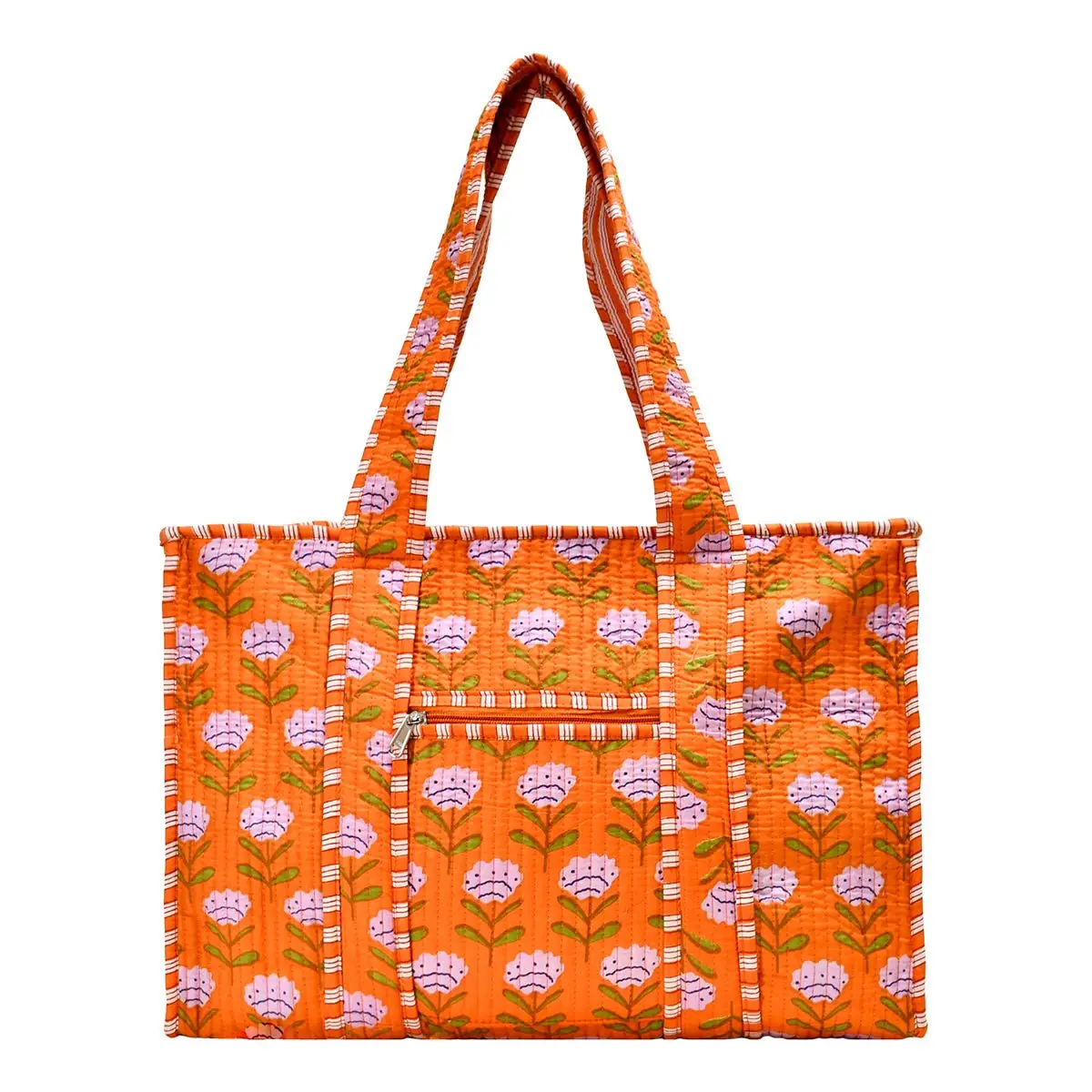 Small Block Print Tote Bag