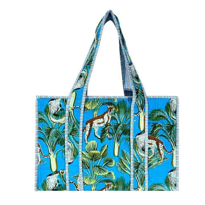 Small Block Print Tote Bag