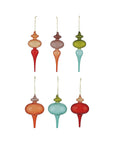 Glass Finial Ornaments/Asst