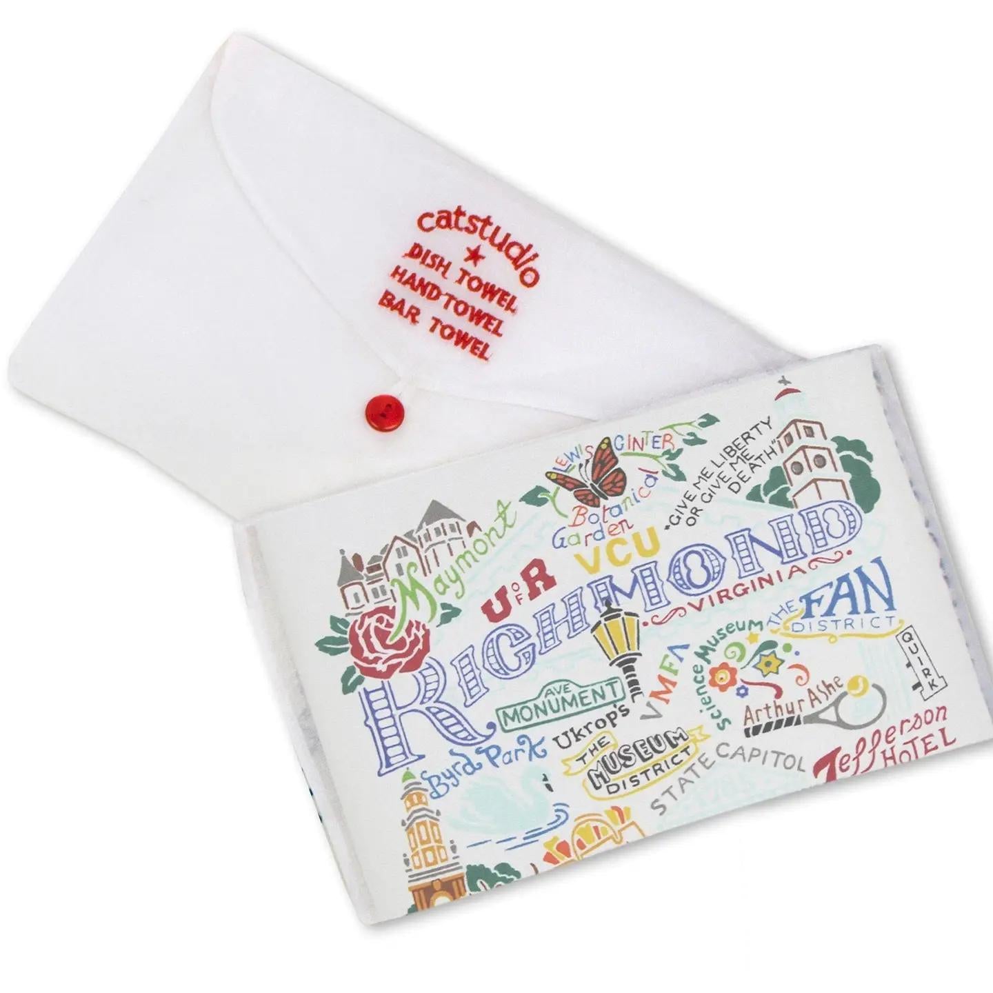 Embroidered Richmond Tea Towel