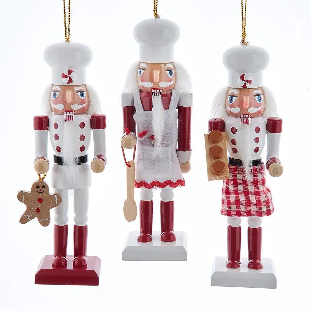 Chef Nutcracker Ornament 3/asst