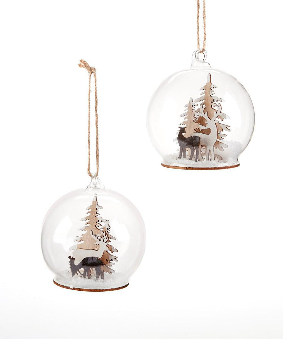 Glass Dome Ornament, Assorted