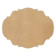 Die-Cut Kraft French Frame Placemat