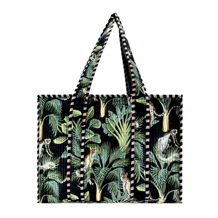Small Block Print Tote Bag