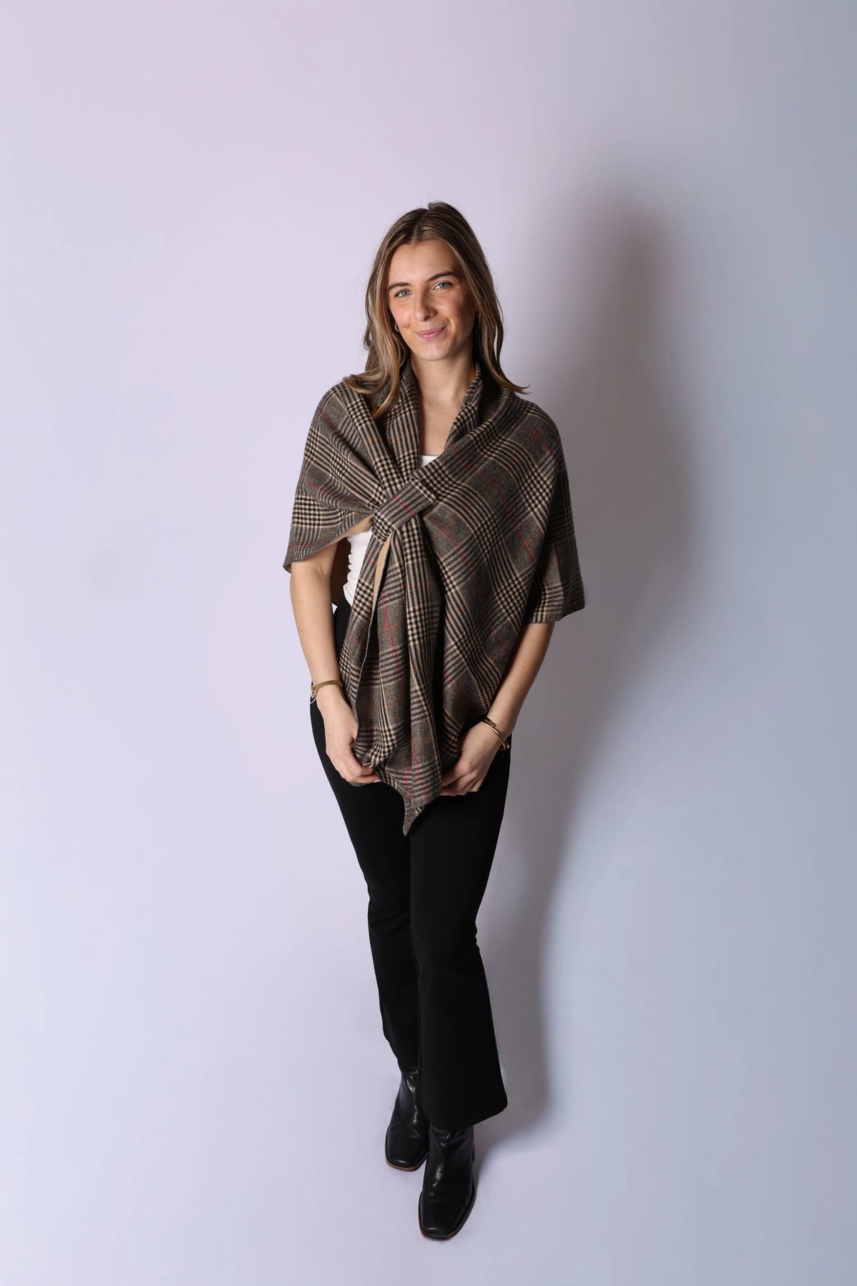 Kate Plaid Keyhole Wrap