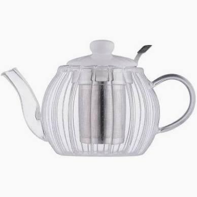 Glass Teapot-Scalloped