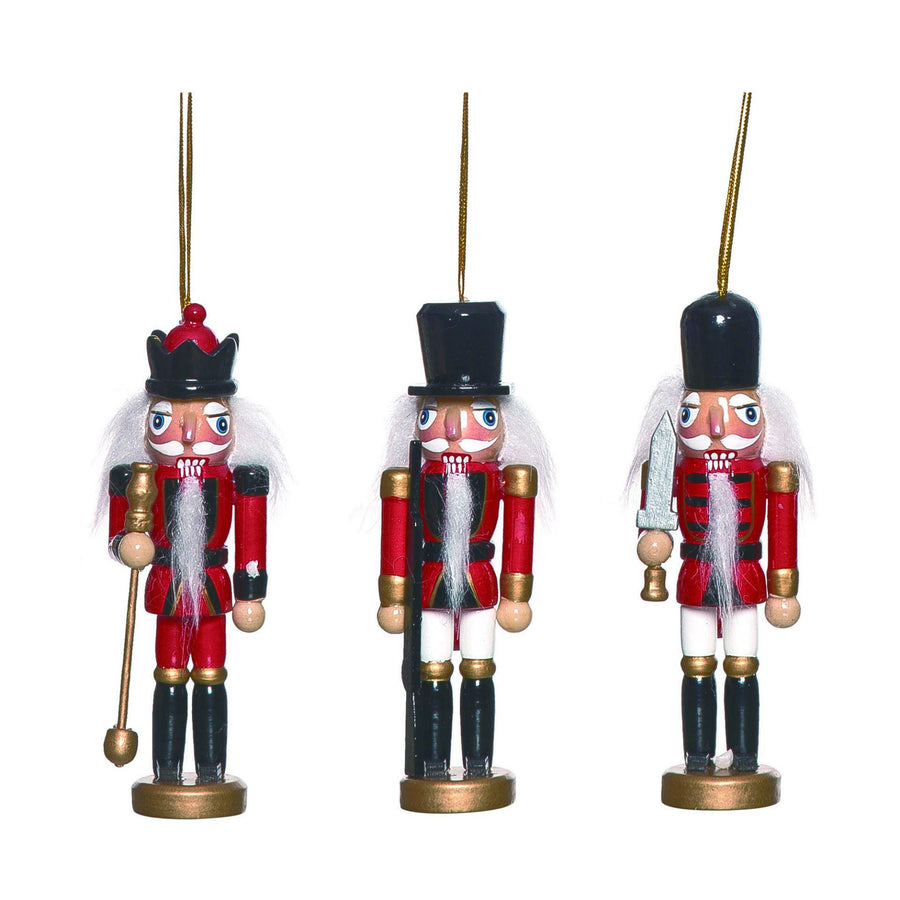 Wood Regal Nutcracker Ornament, Assorted