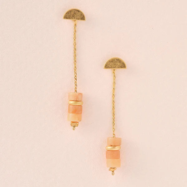 Stone Meteor Thread/Jacket Earring
