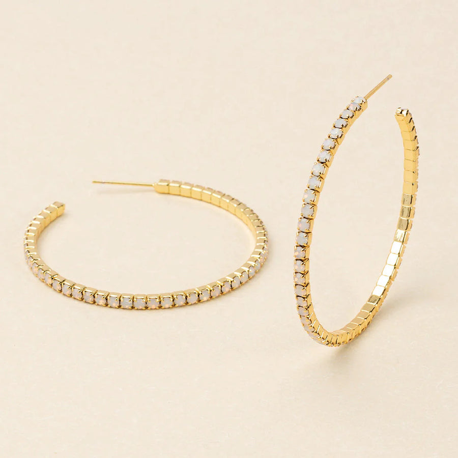 Sparkle & Shine Lg Hoop Earrings