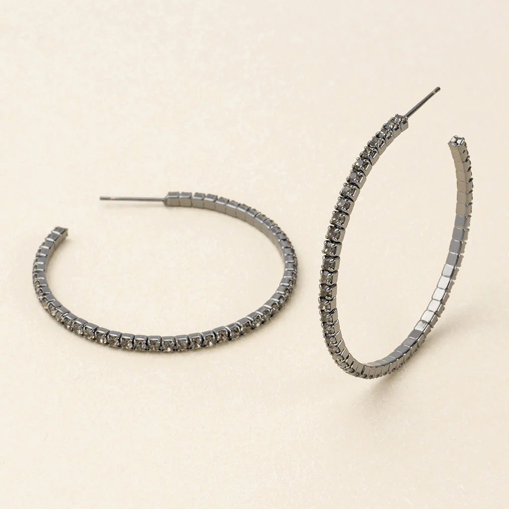 Sparkle &amp; Shine Lg Hoop Earrings