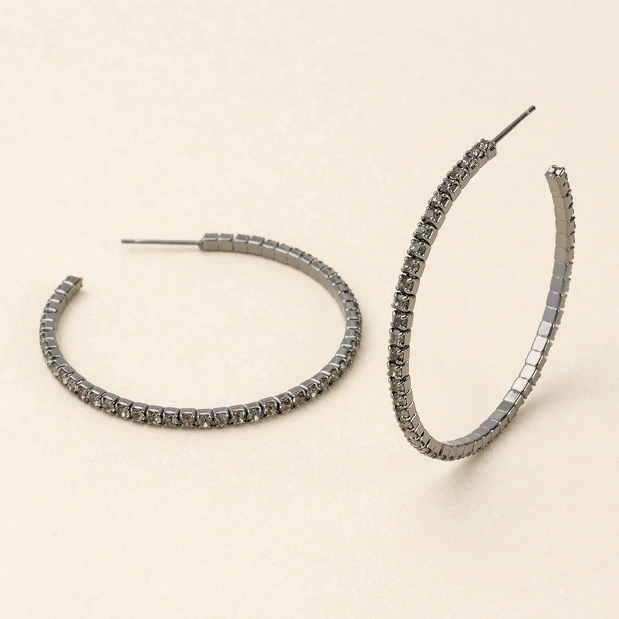 Sparkle & Shine Lg Hoop Earrings