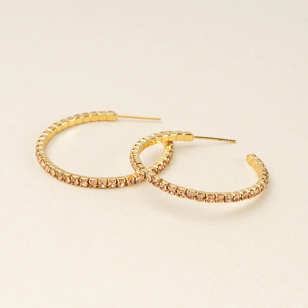 Sparkle &amp; Shine Lg Hoop Earrings