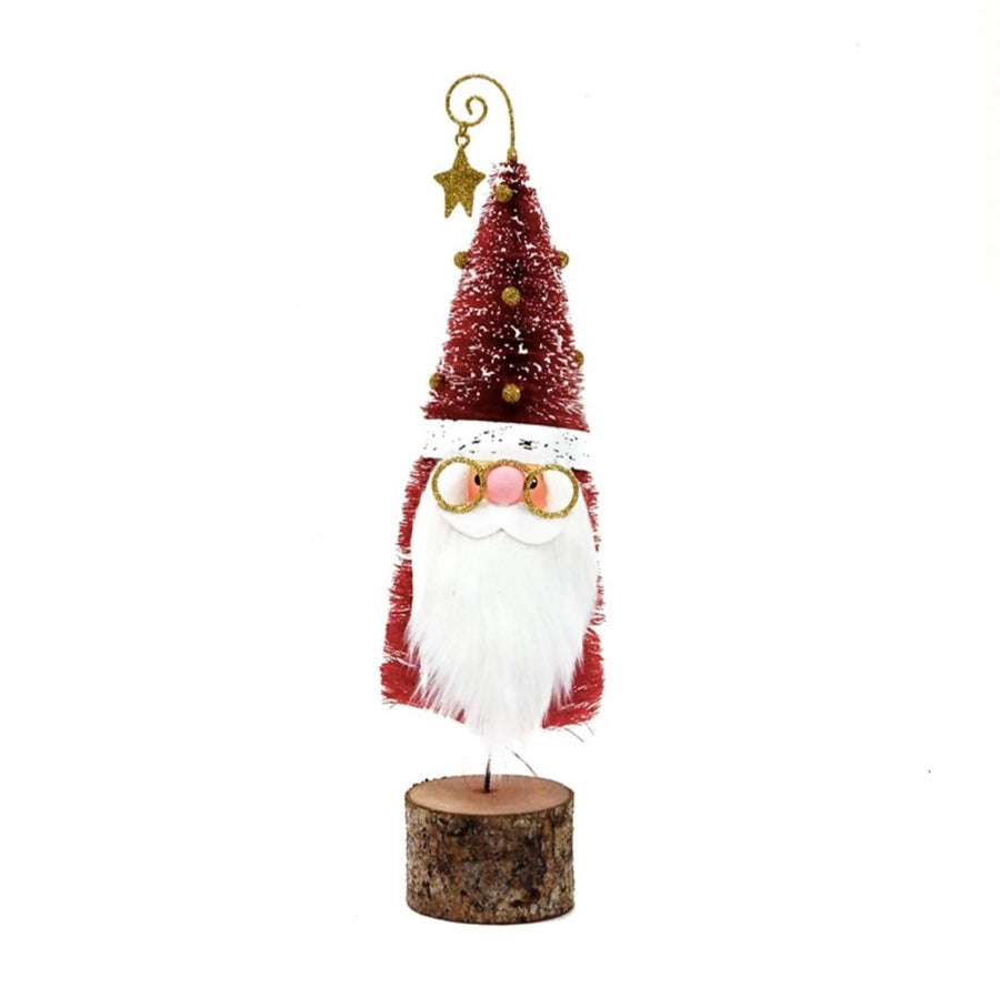 Bearded Bottlebrush Santa w/ Star 12.5"