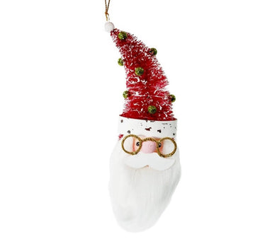 Bearded Santa w/ Bottlebrush Hat 6.5"