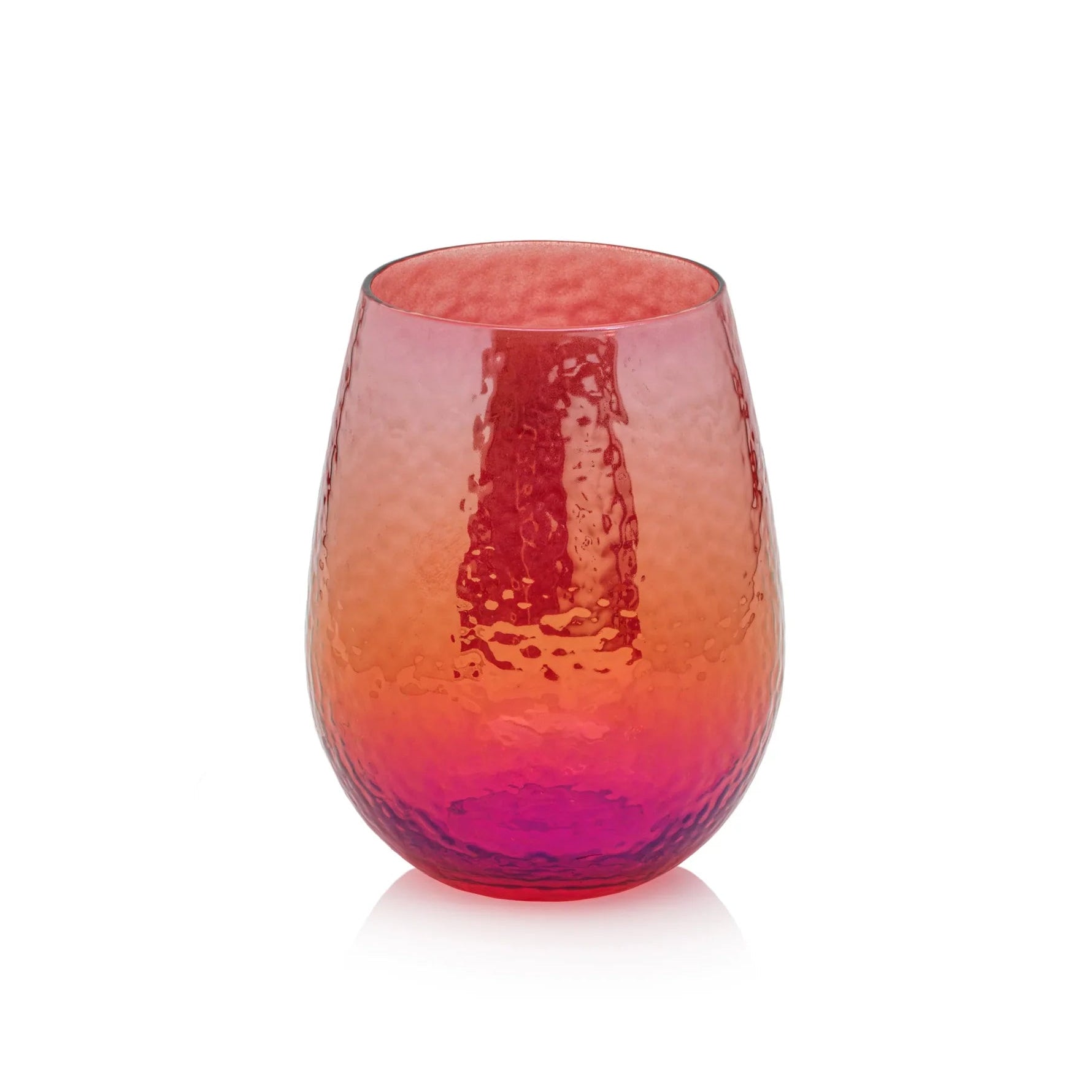 Luster Red Stemless Wine glass