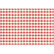 Red Painted Check Placemat