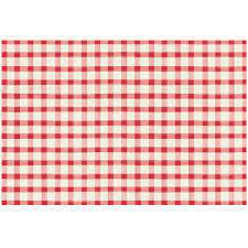 Red Painted Check Placemat