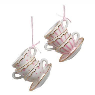 3" Porcelain Teacups Ornament