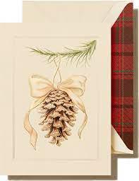 Elegant Pine Cone Ornament Holiday Greeting Card KN911038V