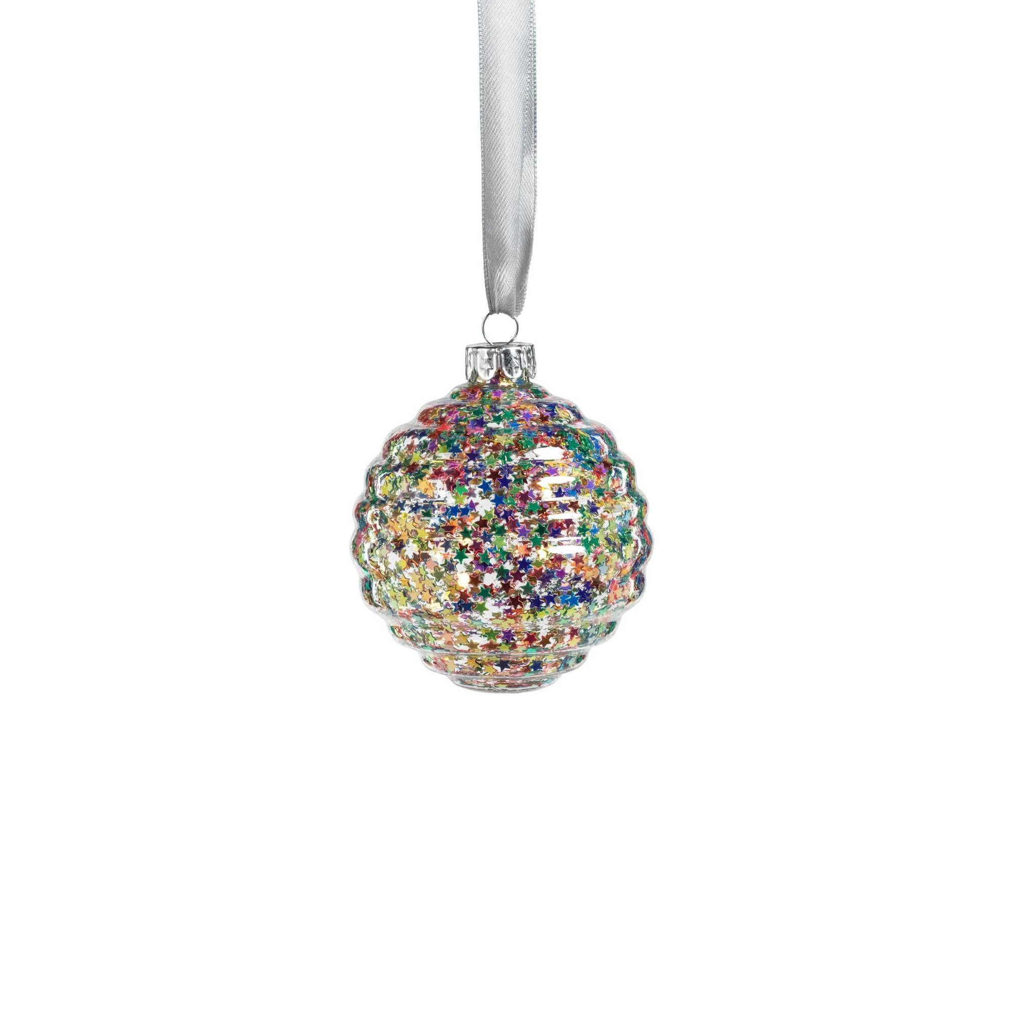 Multi Color Star Glitter Ornament