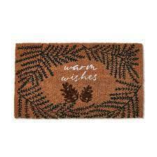 Warm Wishes Pine Cone Coir Mat