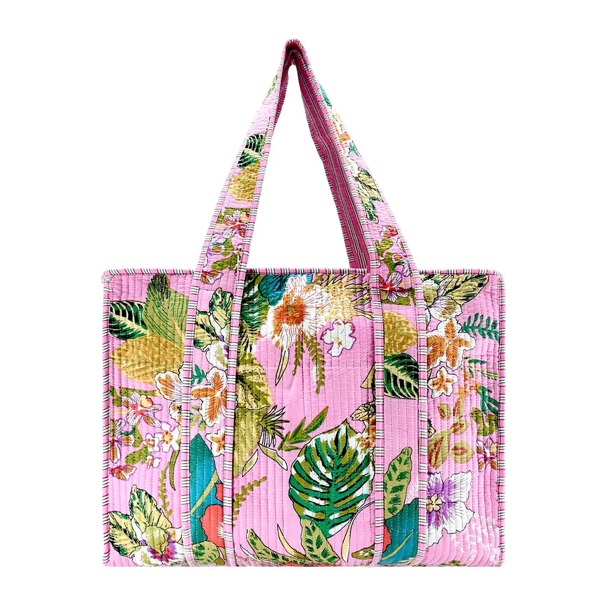 Small Block Print Tote Bag
