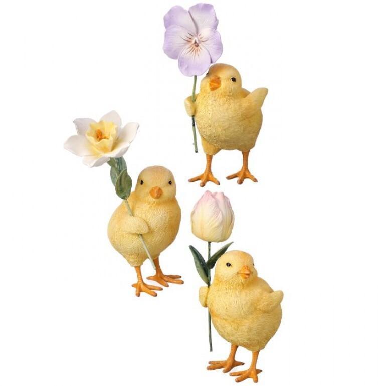 Resin Chick w/ Flower