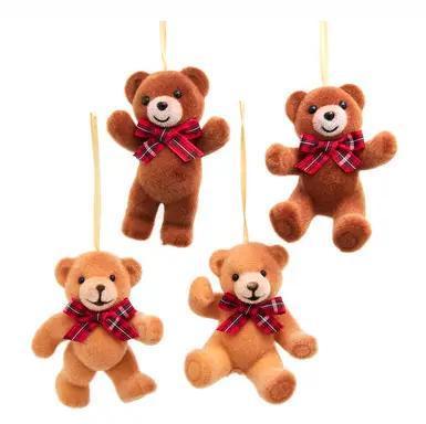 Brown/Tan Bears with Plaid Bow