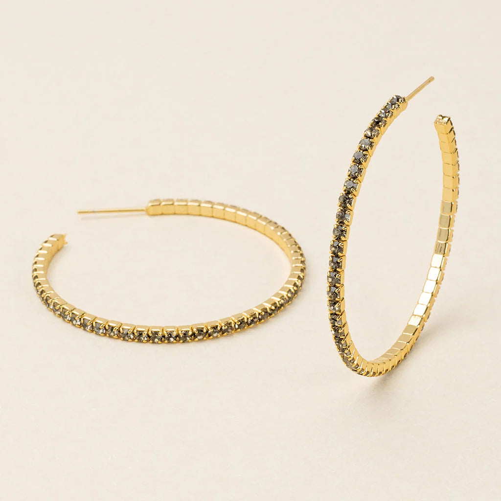 Sparkle &amp; Shine Lg Hoop Earrings