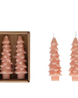 5" Tree Shaped Taper Candles, Set of 2
