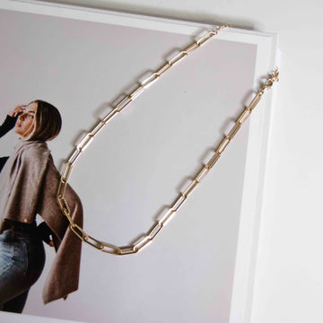 Minimalist Oval Chain Link Necklace