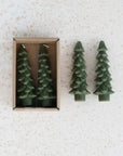5" Tree Shaped Taper Candles, Set of 2