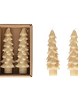5" Tree Shaped Taper Candles, Set of 2