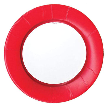 Linen Red Dinner Plate