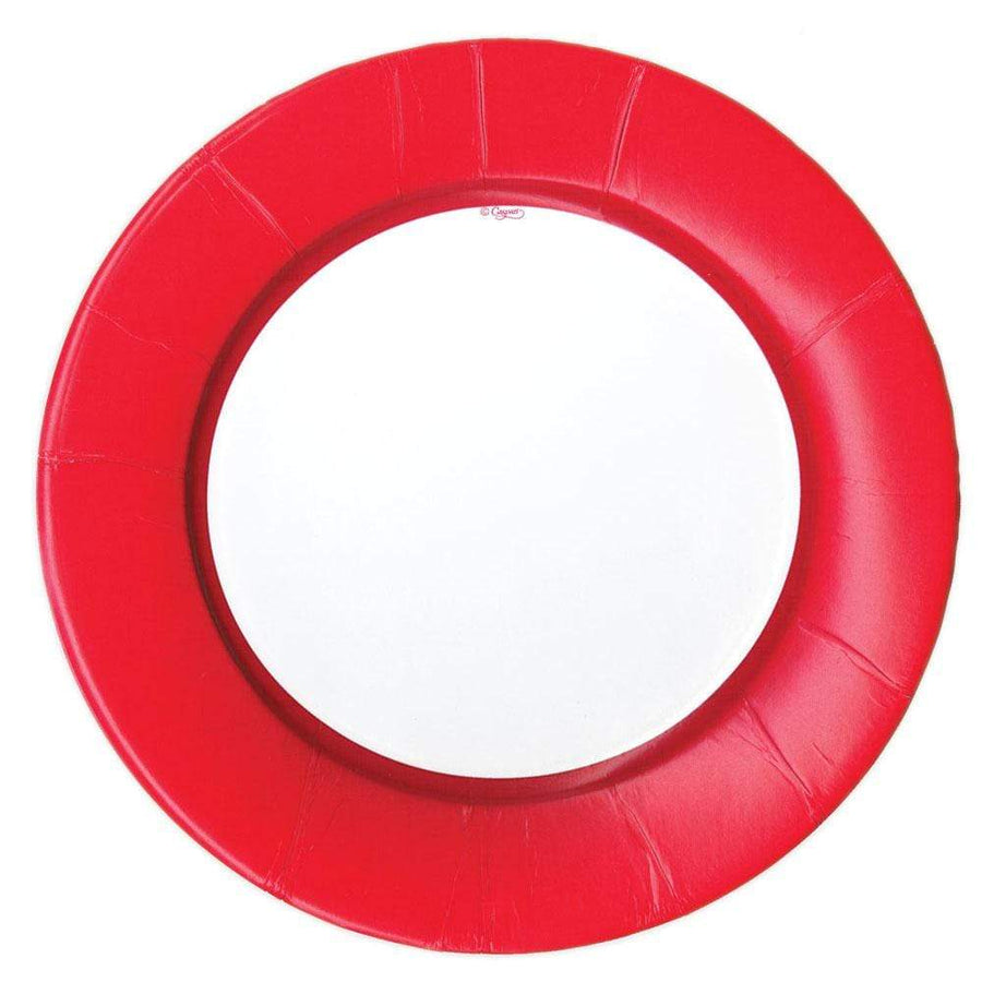 Linen Red Dinner Plate