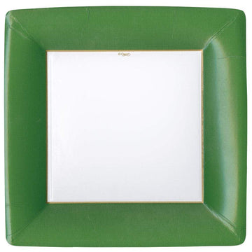 Hunter Green Grosgrain Border Dinner Plate