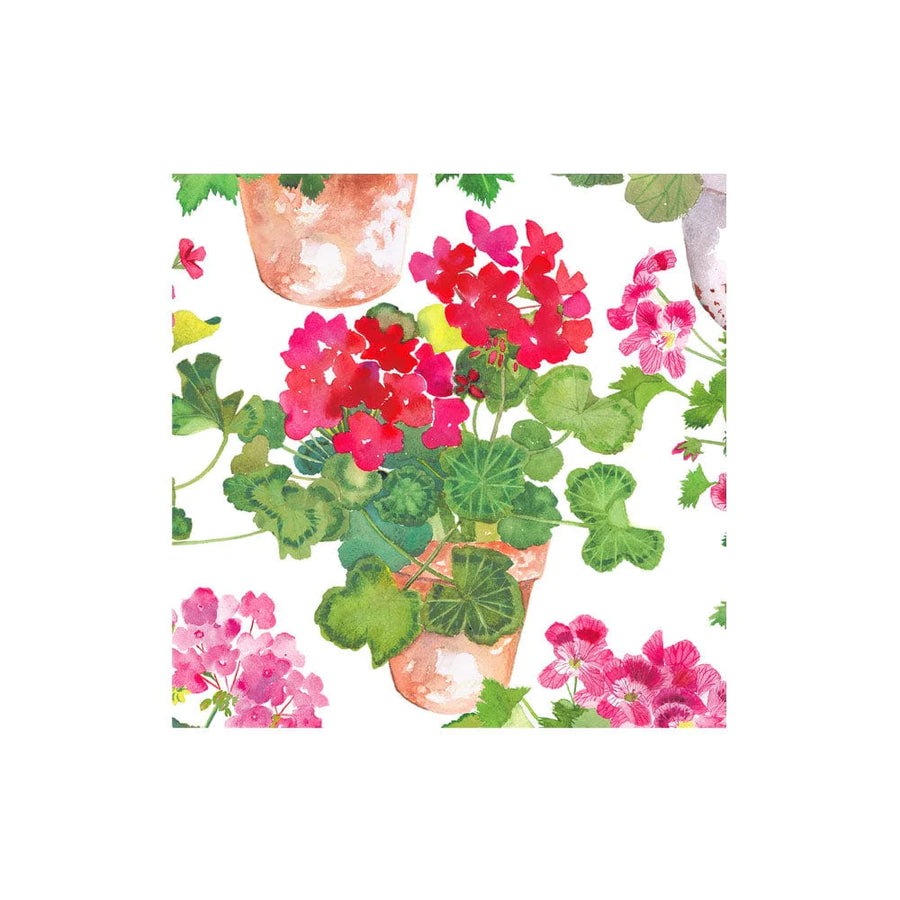 Trailing Geranium Cocktail Napkin