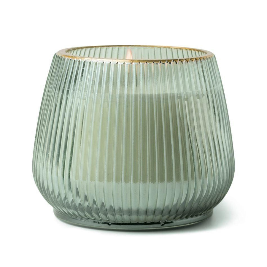 Lum 12oz Lustre Candle in Ribbed Glass Vessel